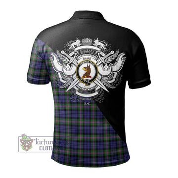 Baird Modern Tartan Polo Shirt with Family Crest and Military Logo Style