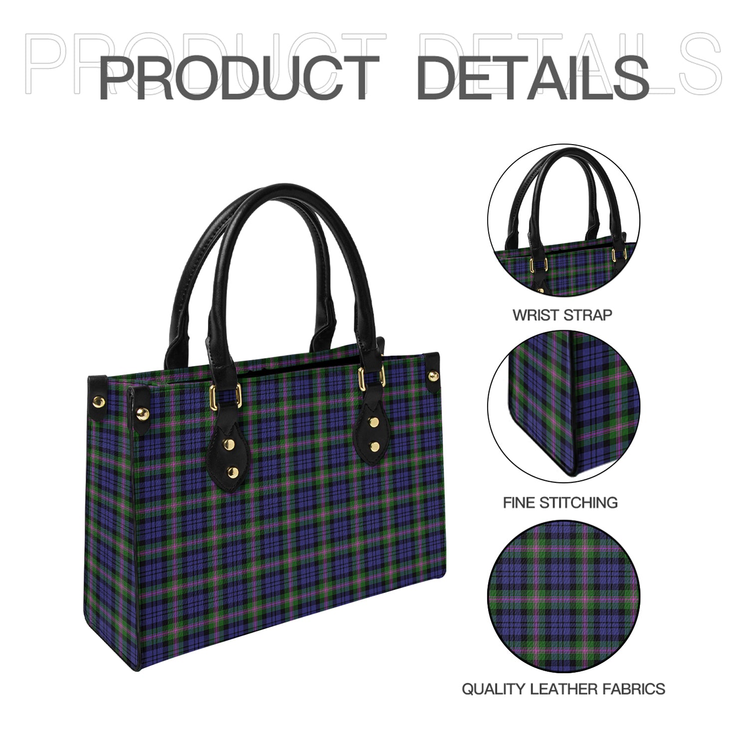 Baird Modern Tartan Leather Bag - Tartanvibesclothing