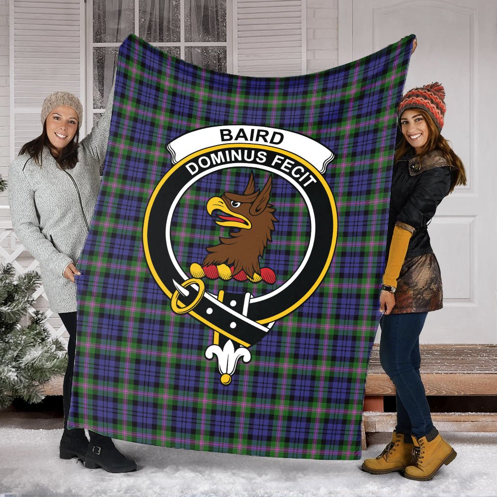 Baird Modern Tartan Blanket with Family Crest - Tartan Vibes Clothing