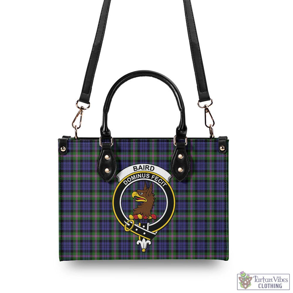 Tartan Vibes Clothing Baird Modern Tartan Luxury Leather Handbags with Family Crest