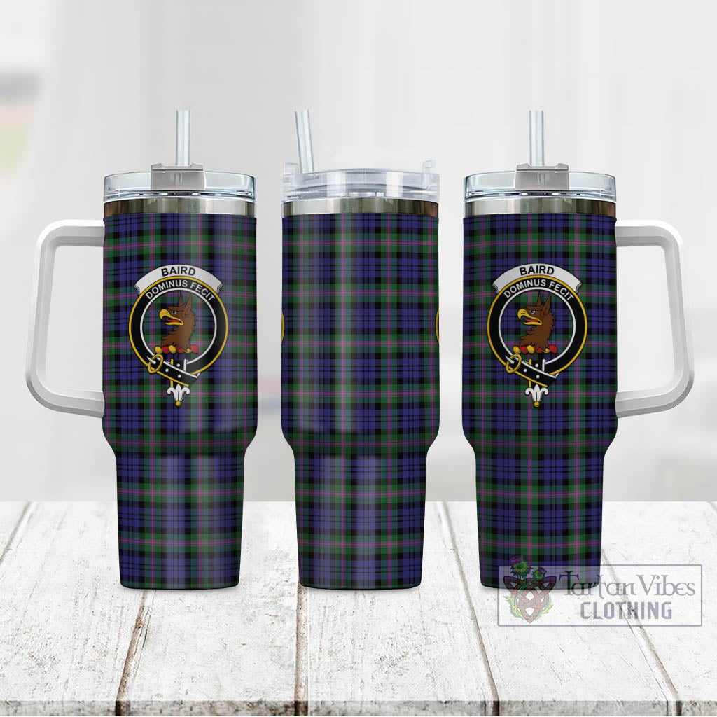 Tartan Vibes Clothing Baird Modern Tartan and Family Crest Tumbler with Handle