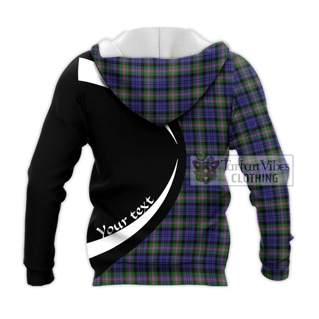 Baird Modern Tartan Knitted Hoodie with Family Crest Circle Style - Tartan Vibes Clothing