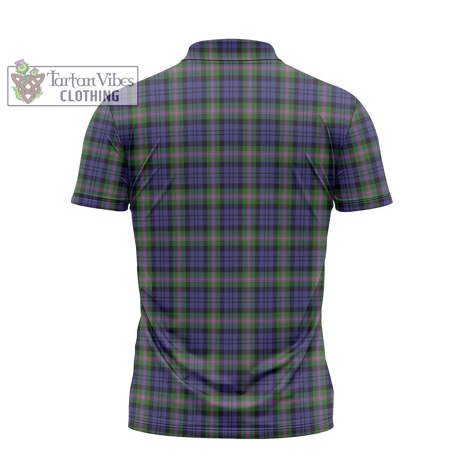 Tartan Vibes Clothing Baird Modern Tartan Zipper Polo Shirt with Family Crest