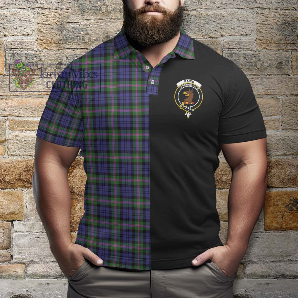 Baird Modern Tartan Polo Shirt with Family Crest and Half Of Me Style - Tartanvibesclothing Shop