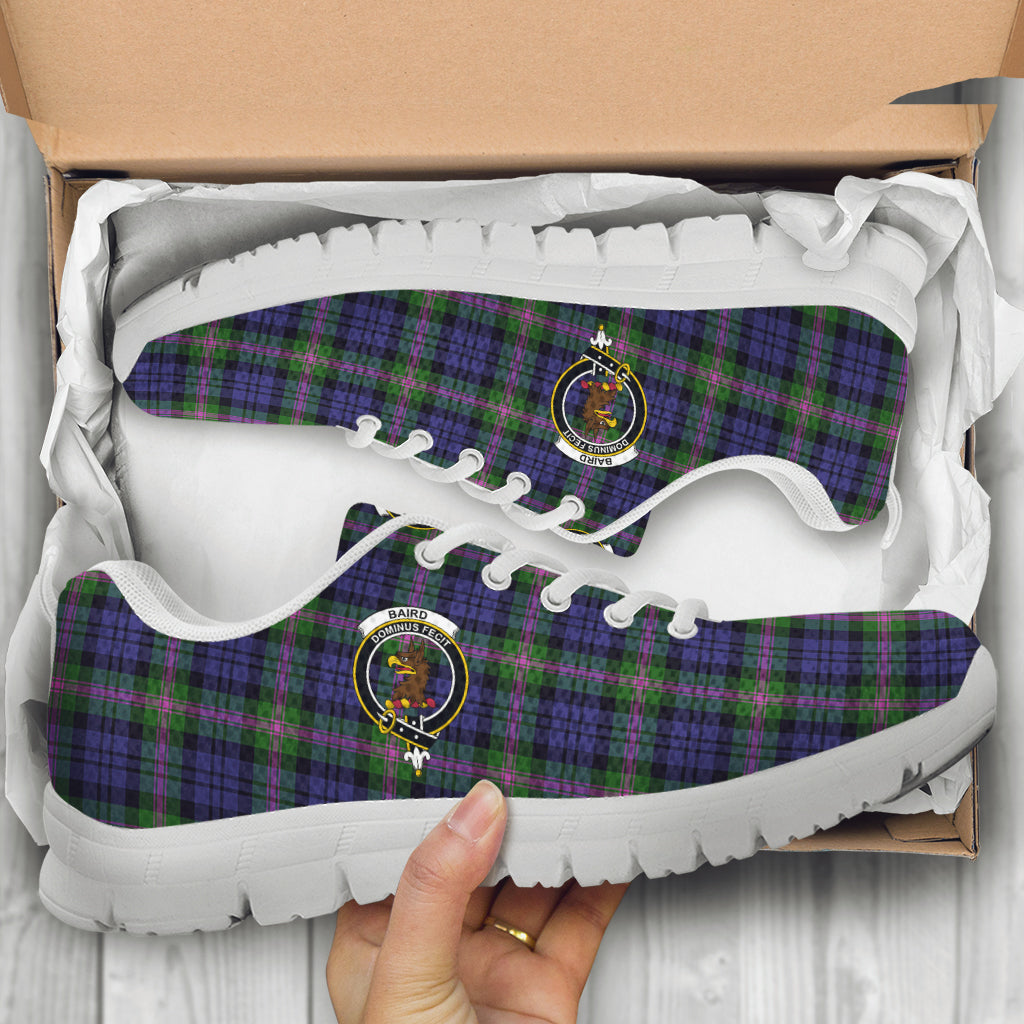 Baird Modern Tartan Sneakers with Family Crest - Tartan Vibes Clothing