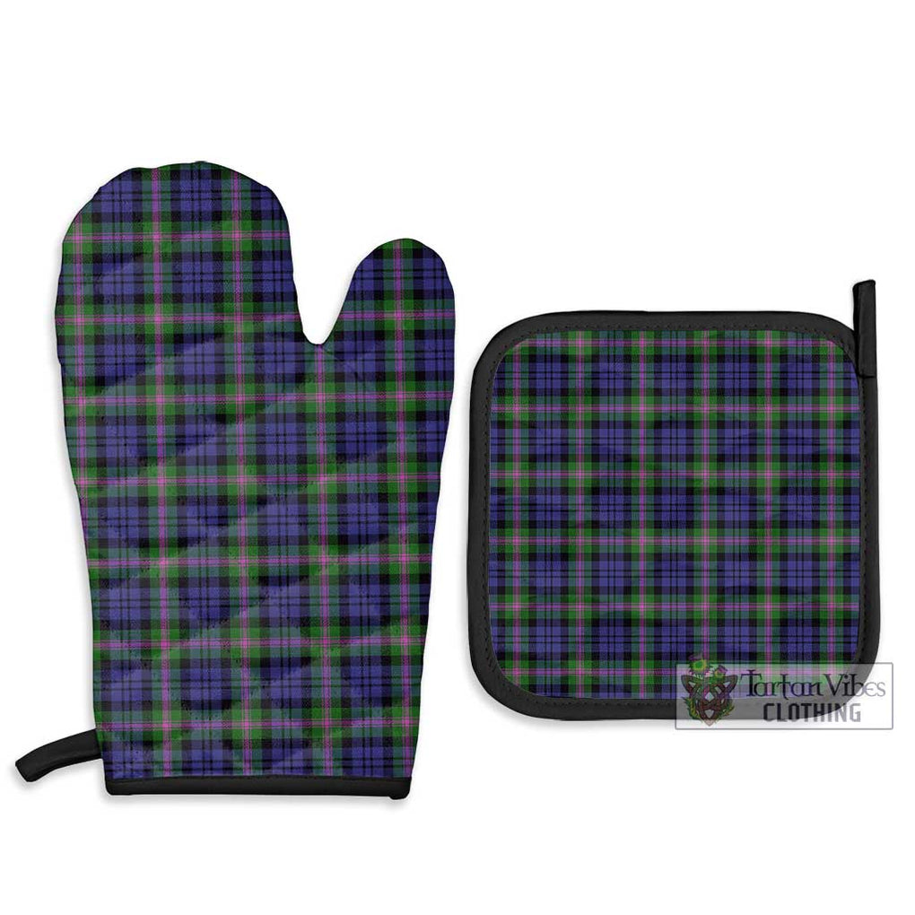 Baird Modern Tartan Combo Oven Mitt & Pot-Holder Combo 1 Oven Mitt & 2 Pot-Holder Black - Tartan Vibes Clothing