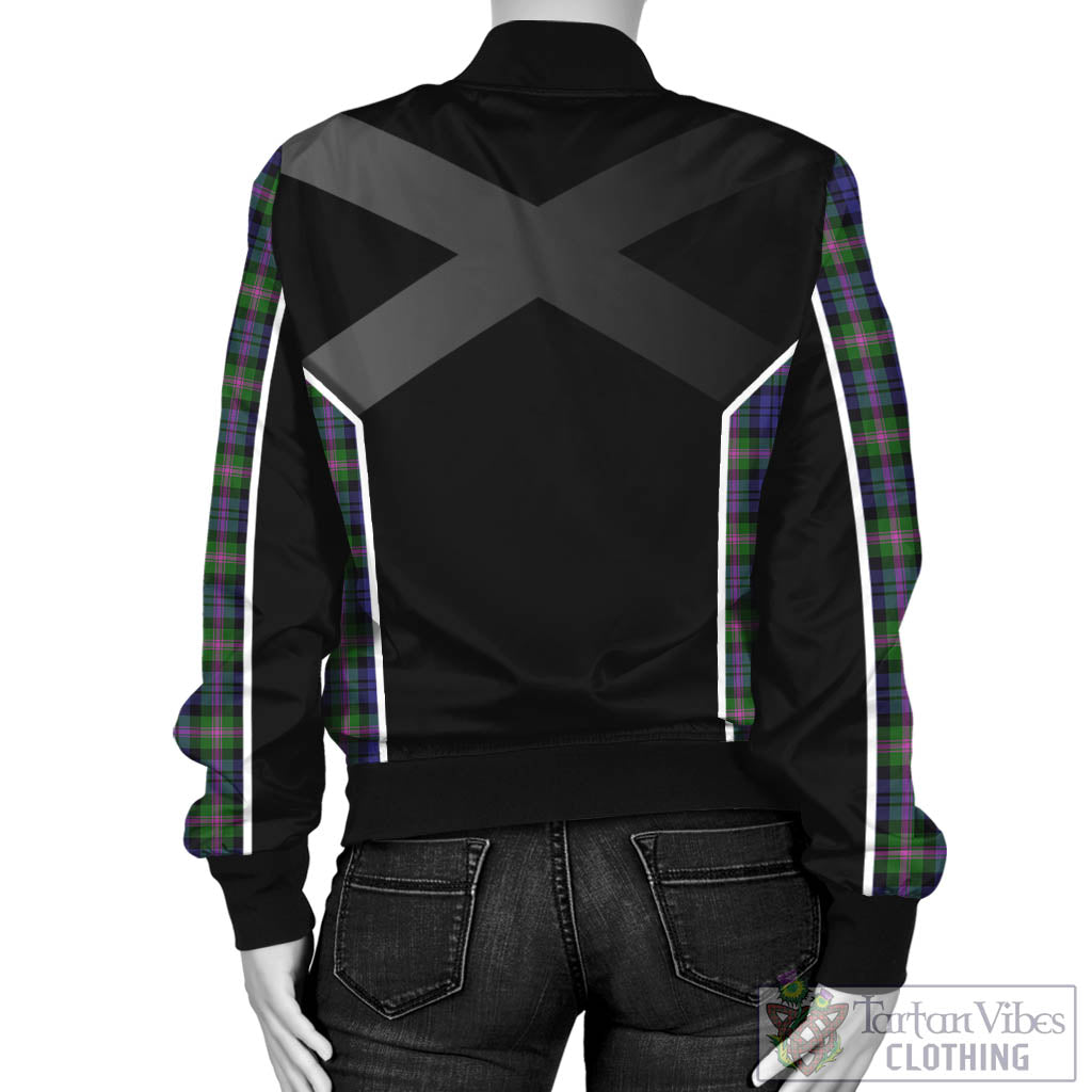 Tartan Vibes Clothing Baird Modern Tartan Bomber Jacket with Family Crest and Scottish Thistle Vibes Sport Style