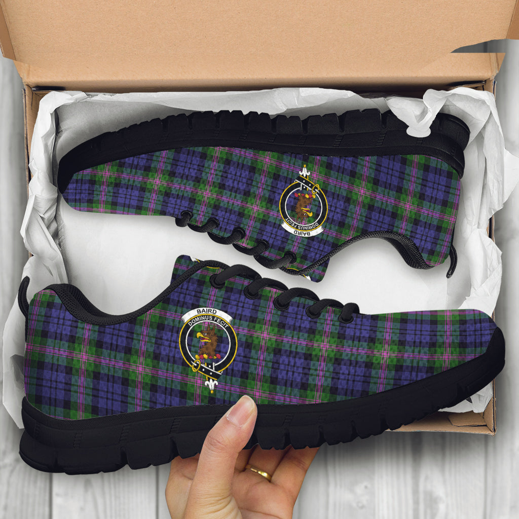 Baird Modern Tartan Sneakers with Family Crest - Tartan Vibes Clothing