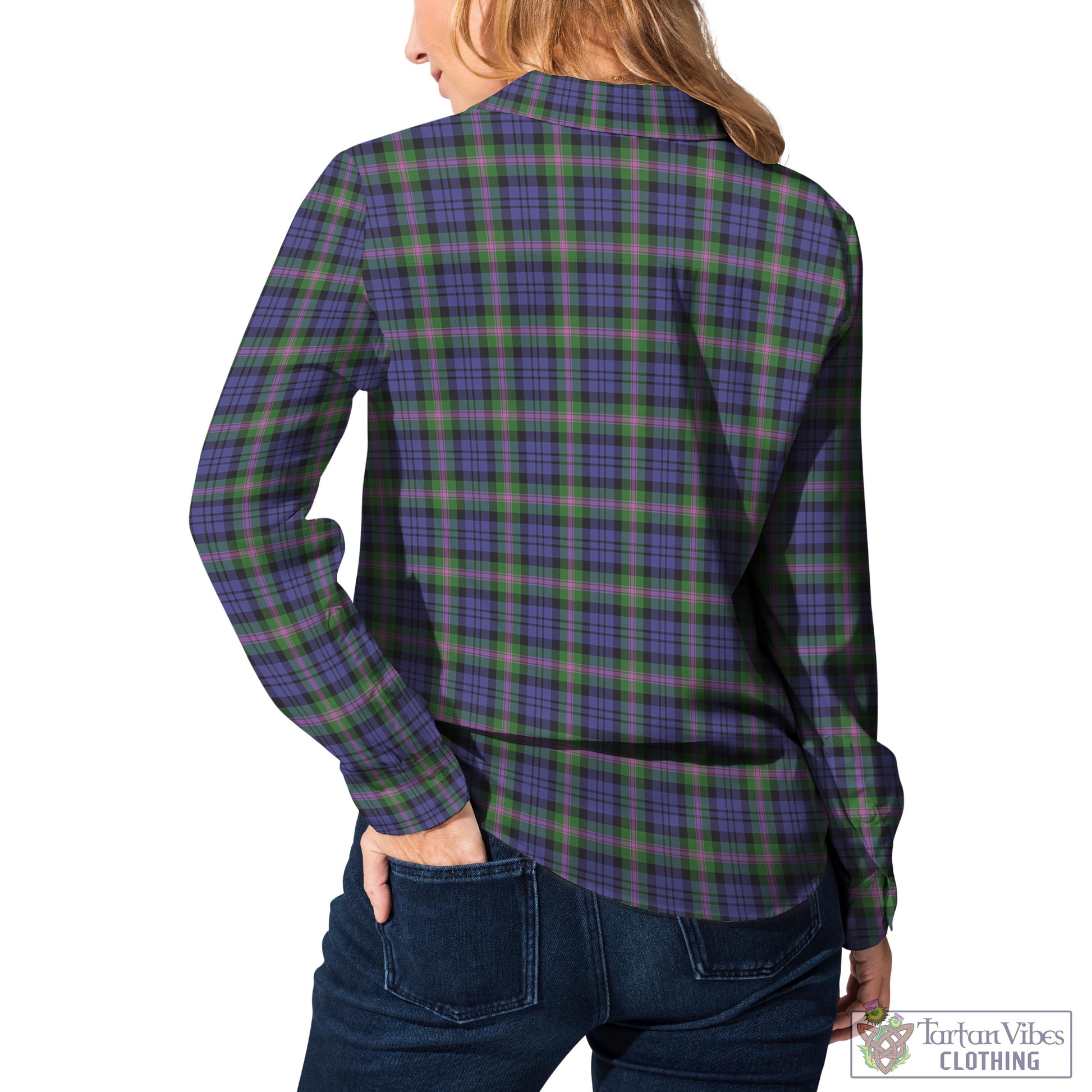 Tartan Vibes Clothing Baird Modern Tartan Womens Casual Shirt with Family Crest