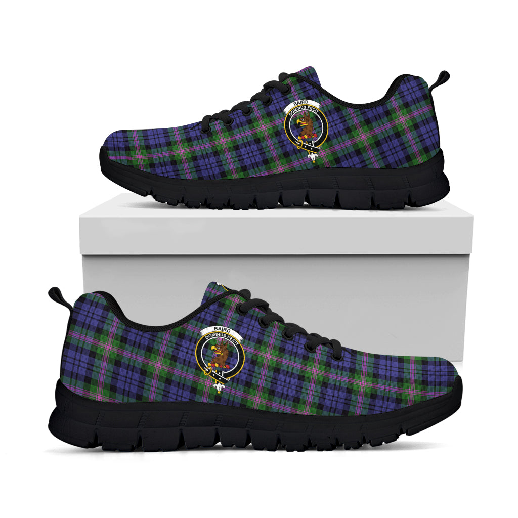 Baird Modern Tartan Sneakers with Family Crest - Tartan Vibes Clothing