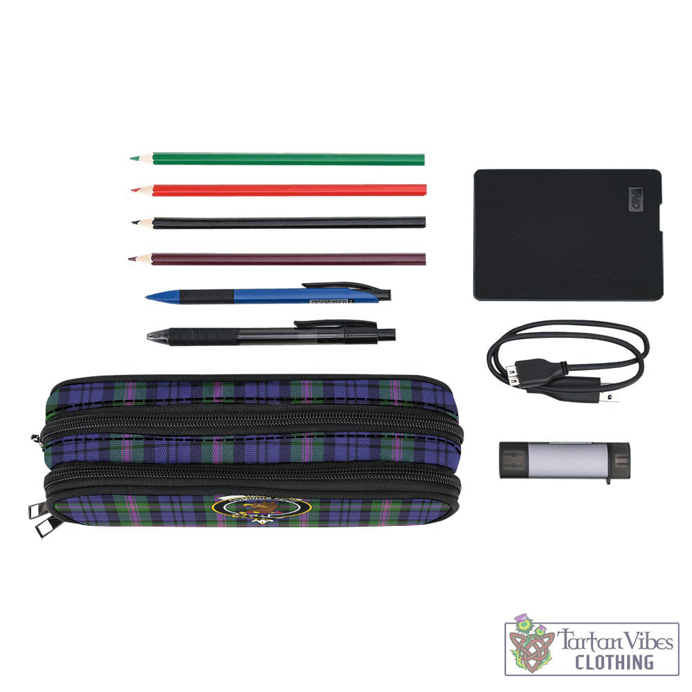 Tartan Vibes Clothing Baird Modern Tartan Pen and Pencil Case with Family Crest