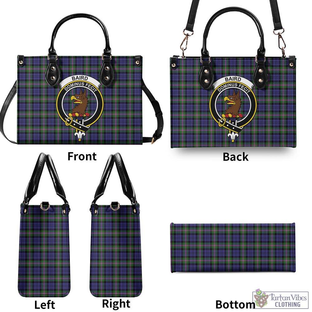 Tartan Vibes Clothing Baird Modern Tartan Luxury Leather Handbags with Family Crest