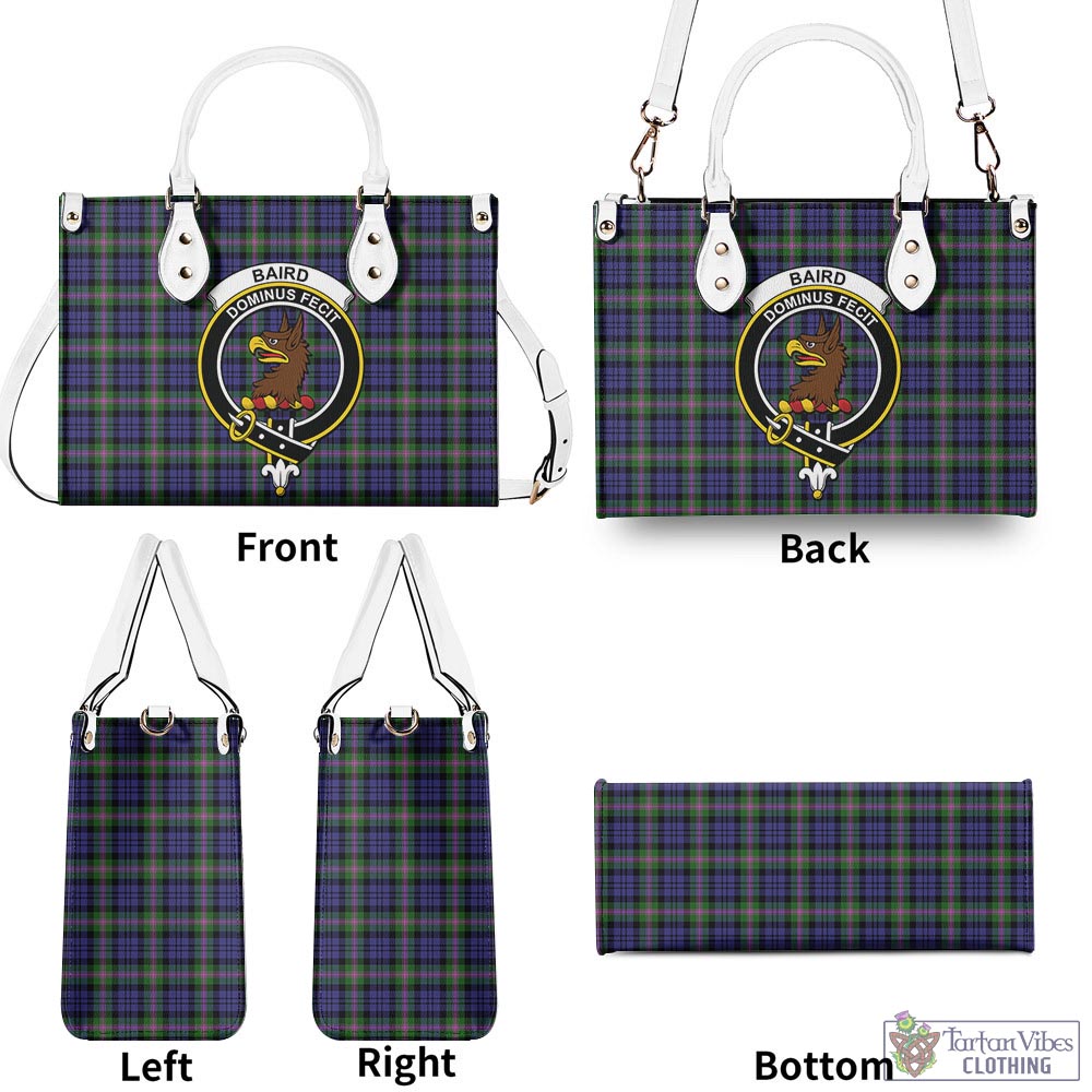 Tartan Vibes Clothing Baird Modern Tartan Luxury Leather Handbags with Family Crest