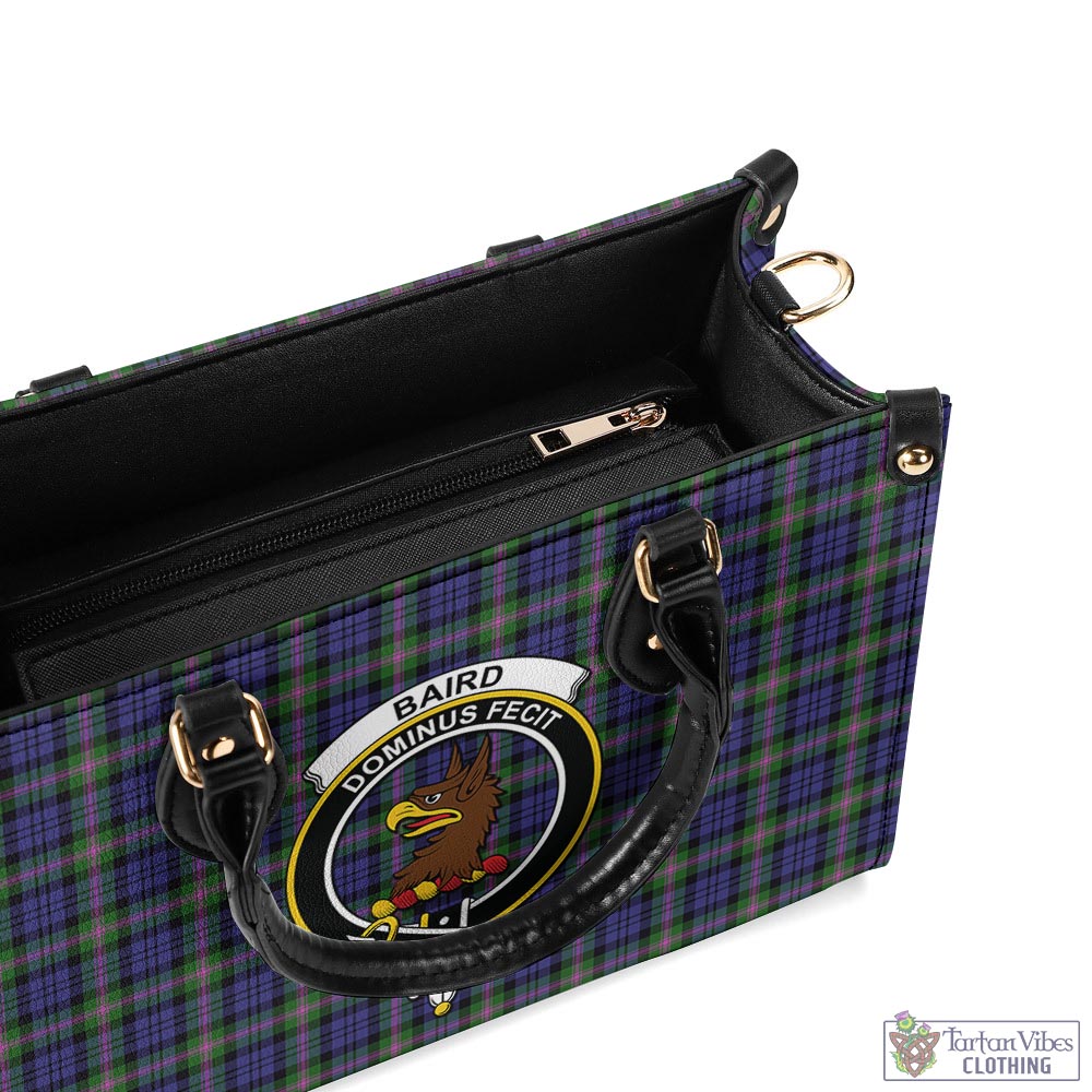 Tartan Vibes Clothing Baird Modern Tartan Luxury Leather Handbags with Family Crest