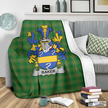 Baker Irish Clan Tartan Blanket with Coat of Arms - Tartan Vibes Clothing