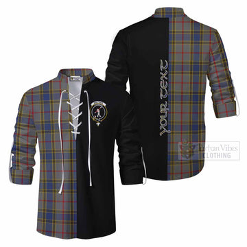 Balfour Tartan Ghillie Kilt Shirt with Family Crest and Half Of Me Style