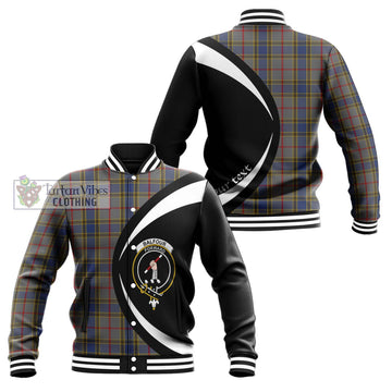 Balfour Tartan Baseball Jacket with Family Crest Circle Style