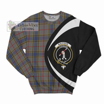 Balfour Tartan Sweatshirt with Family Crest Circle Style