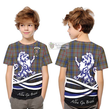 Balfour Tartan Kid T-Shirt with Alba Gu Brath Regal Lion Emblem