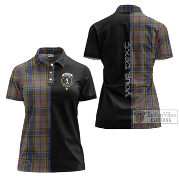 Balfour Tartan Women's Polo Shirt with Family Crest and Half Of Me Style