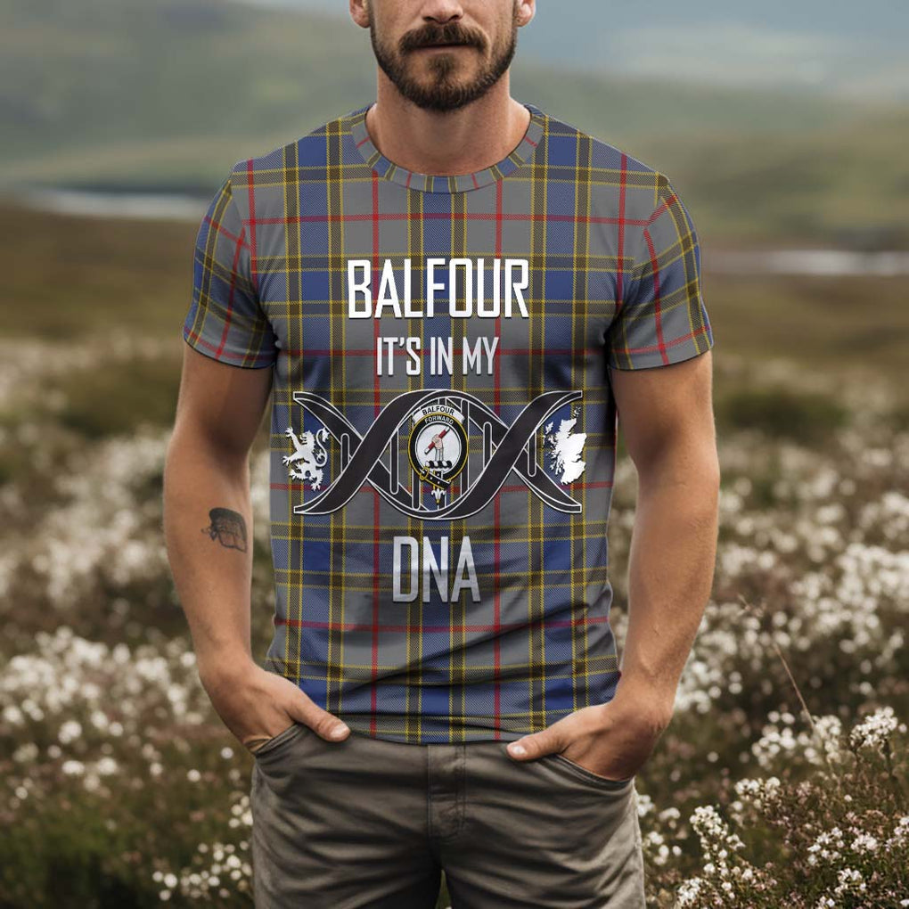 Balfour Tartan T-Shirt with Family Crest DNA In Me Style Kid's Shirt - Tartan Vibes Clothing