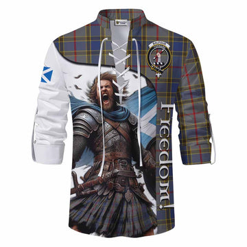 Balfour Crest Tartan Ghillie Kilt Shirt Inspired by the Freedom of Scottish Warrior