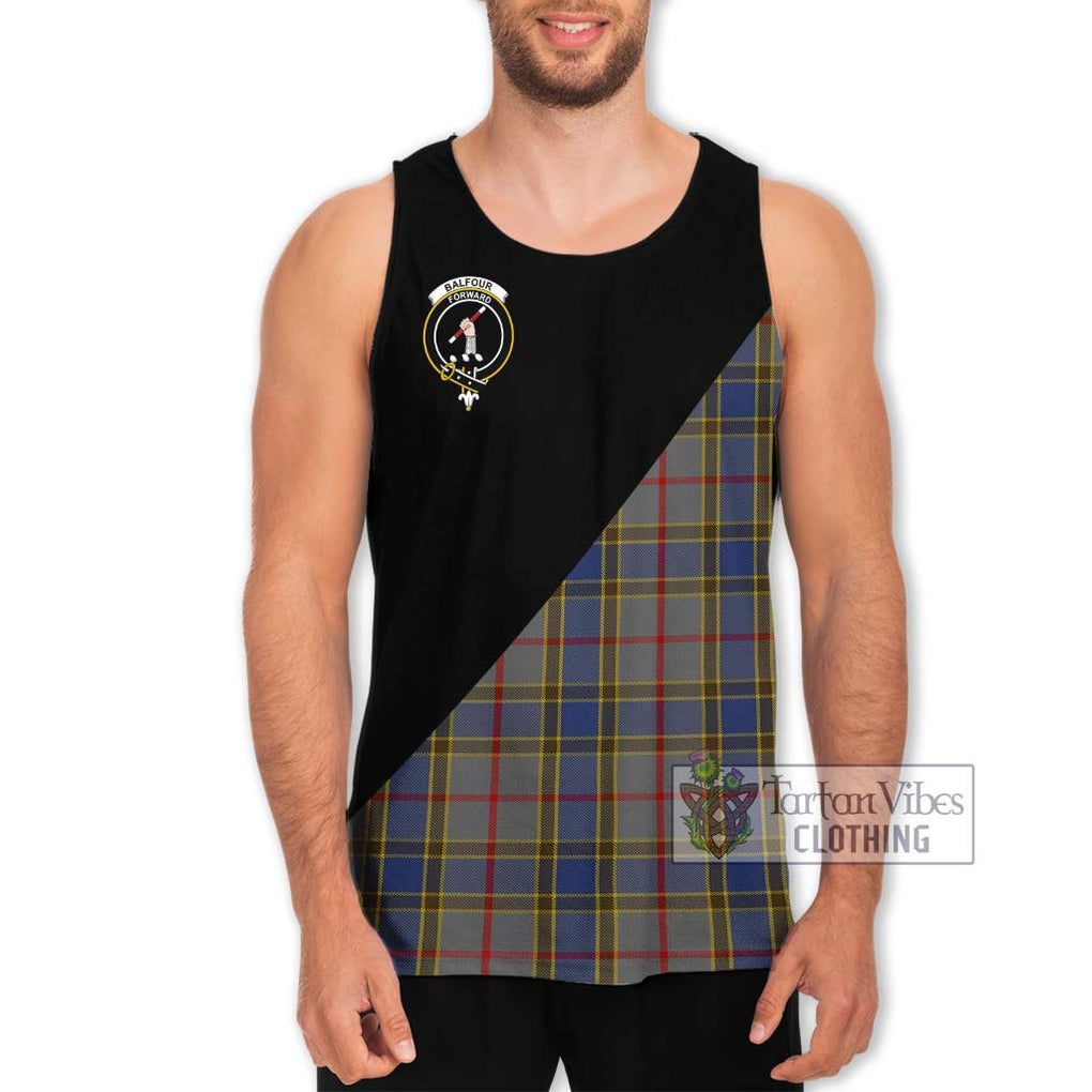 Balfour Tartan Men's Tank Top with Family Crest and Military Logo Style Men - Tartanvibesclothing Shop