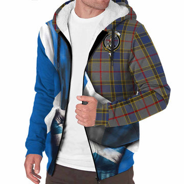 Balfour Tartan Sherpa Hoodie with Family Crest Scotland Patriotic Style