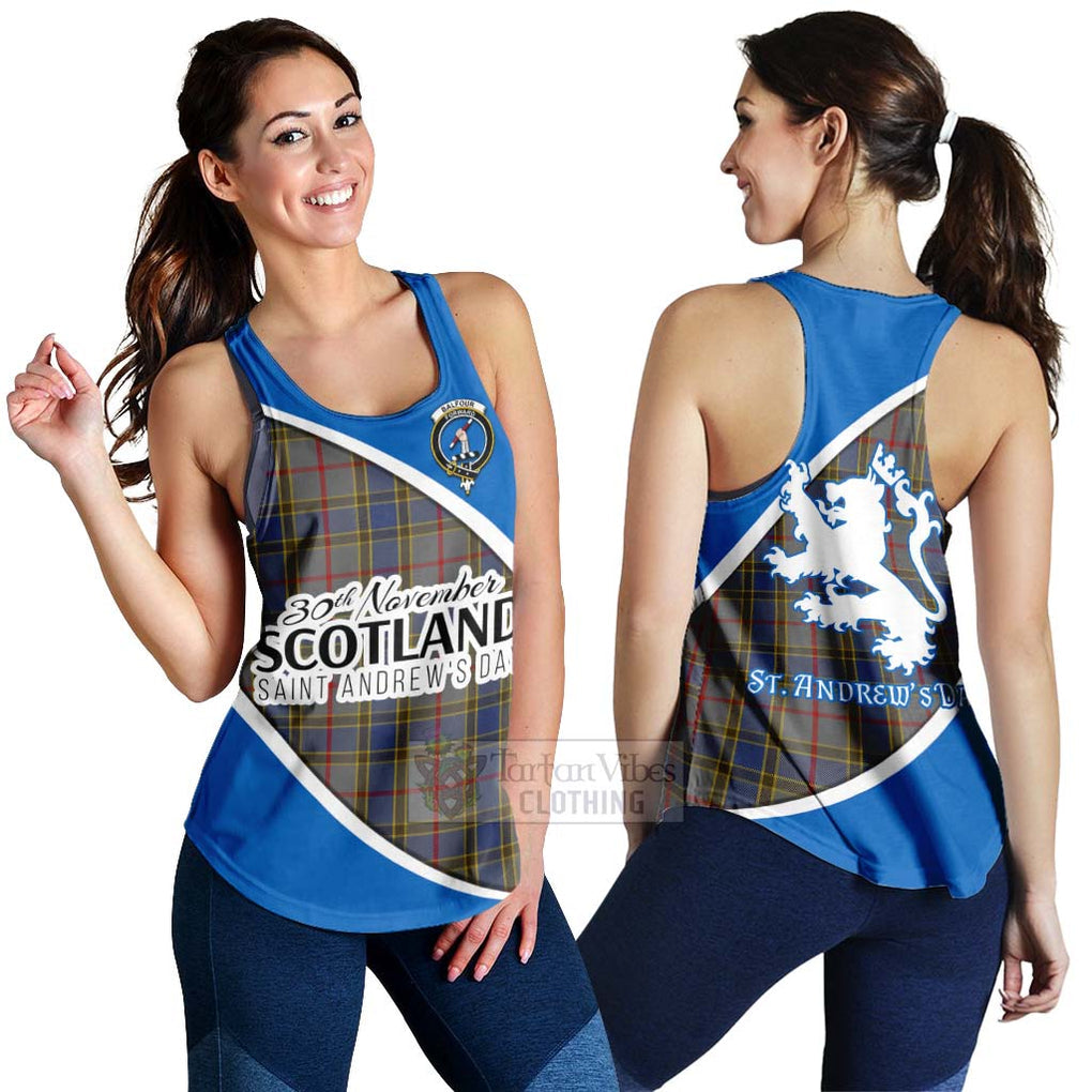 Tartan Vibes Clothing Balfour Family Crest Tartan Women's Racerback Tanks Celebrate Saint Andrew's Day in Style