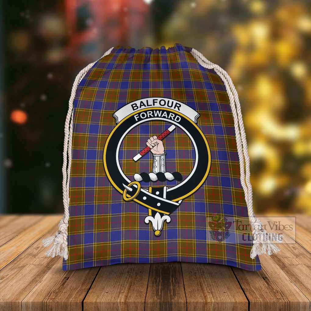 Tartan Vibes Clothing Balfour Tartan Christmas Santa's Bag with Family Crest