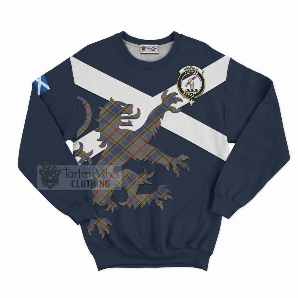 Tartan Vibes Clothing Balfour Tartan Lion Rampant Sweatshirt – Proudly Display Your Heritage with Alba Gu Brath and Clan Name