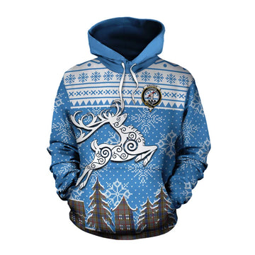 Balfour Clan Christmas Cotton Hoodie Celtic Reindeer Style