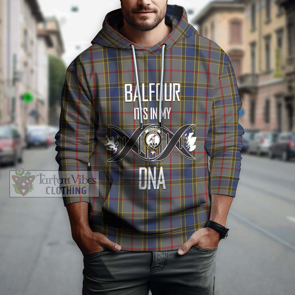 Balfour Tartan Hoodie with Family Crest DNA In Me Style Pullover Hoodie - Tartanvibesclothing Shop