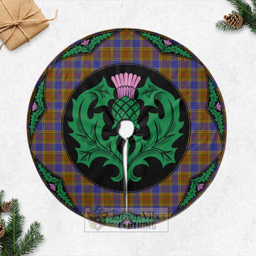 Balfour Tartan Christmas Tree Skirt Scottish Thistle Style