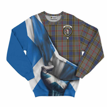 Balfour Tartan Sweatshirt with Family Crest Scotland Patriotic Style