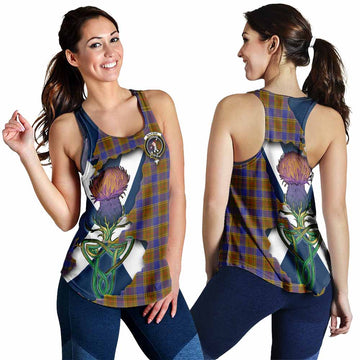 Balfour Tartan Family Crest Women's Racerback Tanks Scottish Thistle Celtic Inspired 4XL - Tartan Vibes Clothing