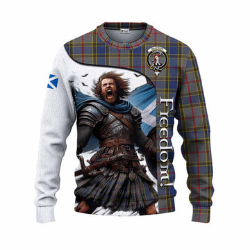 Balfour Crest Tartan Knitted Sweater Inspired by the Freedom of Scottish Warrior