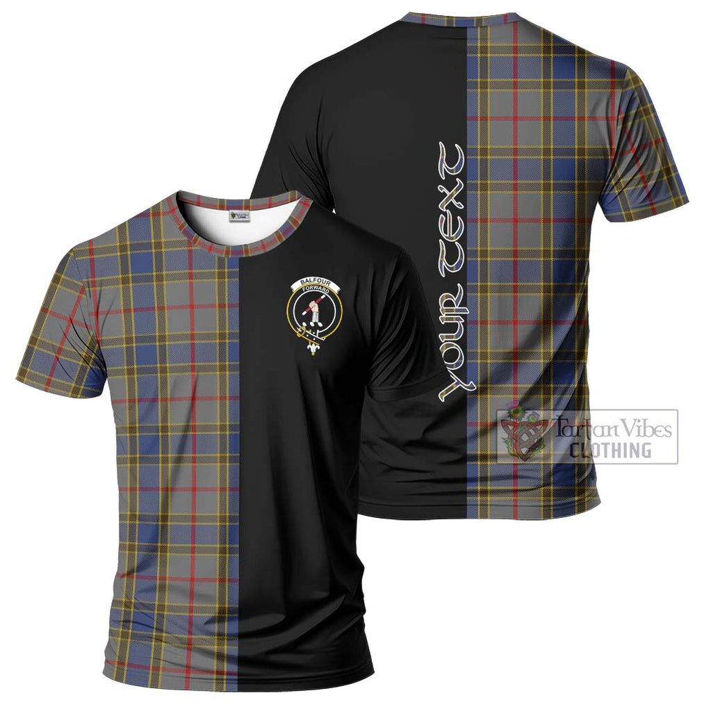 Balfour Tartan T-Shirt with Family Crest and Half Of Me Style Kid's Shirt - Tartanvibesclothing Shop