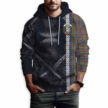 Balfour Tartan Hoodie with Family Crest Cross Sword Thistle Celtic Vibes