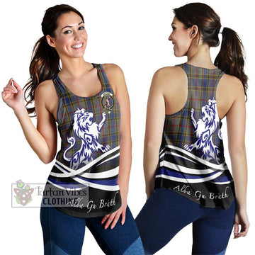 Balfour Tartan Women's Racerback Tanks with Alba Gu Brath Regal Lion Emblem