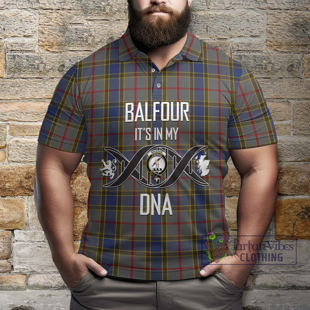 Balfour Tartan Polo Shirt with Family Crest DNA In Me Style Kid - Tartanvibesclothing Shop