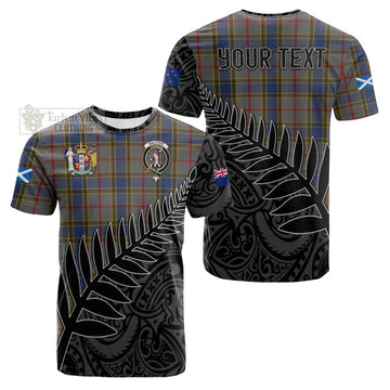 Balfour Crest Tartan Cotton T-shirt with New Zealand Silver Fern Half Style