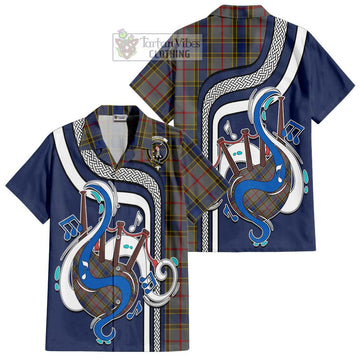 Balfour Tartan Short Sleeve Button Shirt with Epic Bagpipe Style