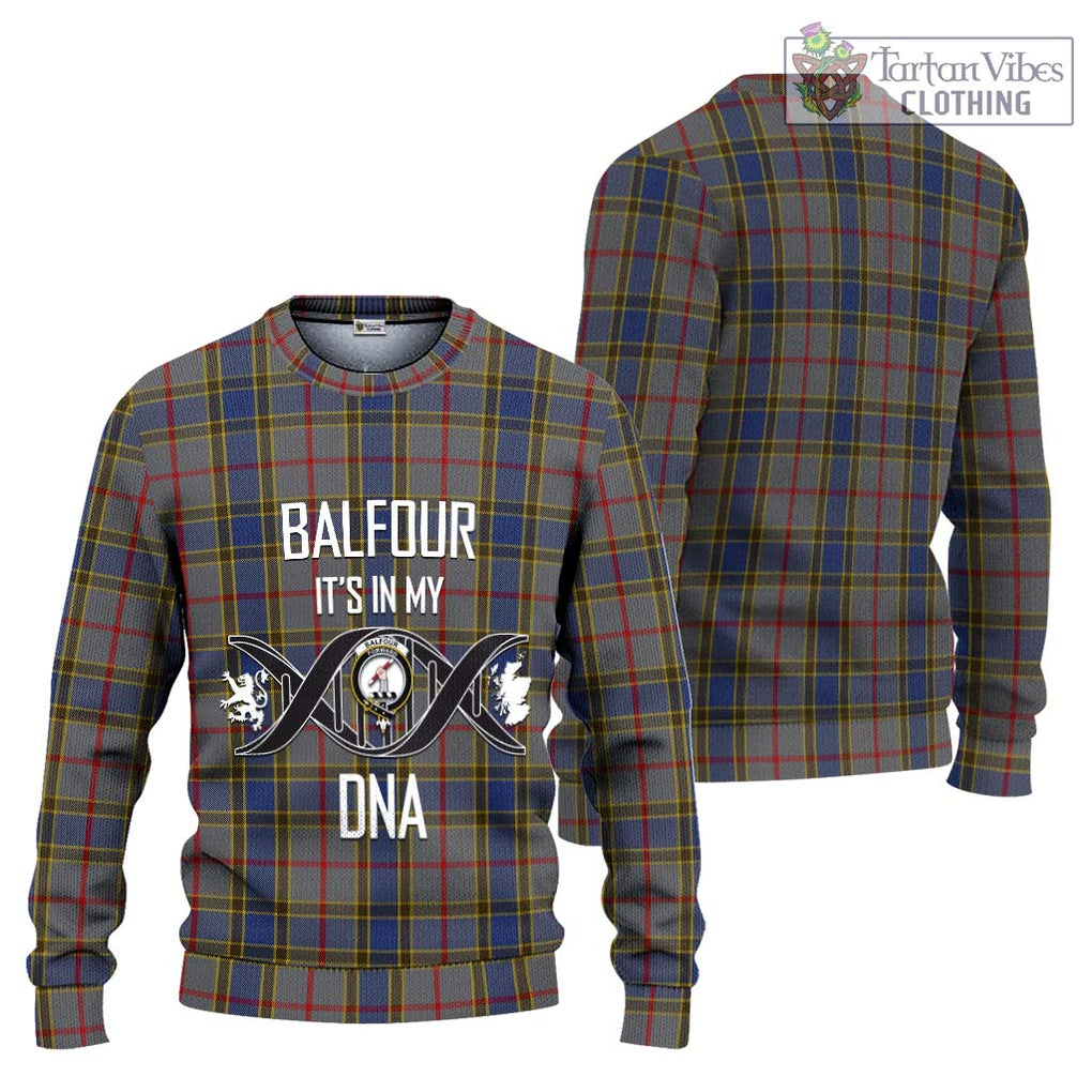 Balfour Tartan Ugly Sweater with Family Crest DNA In Me Style Unisex - Tartan Vibes Clothing