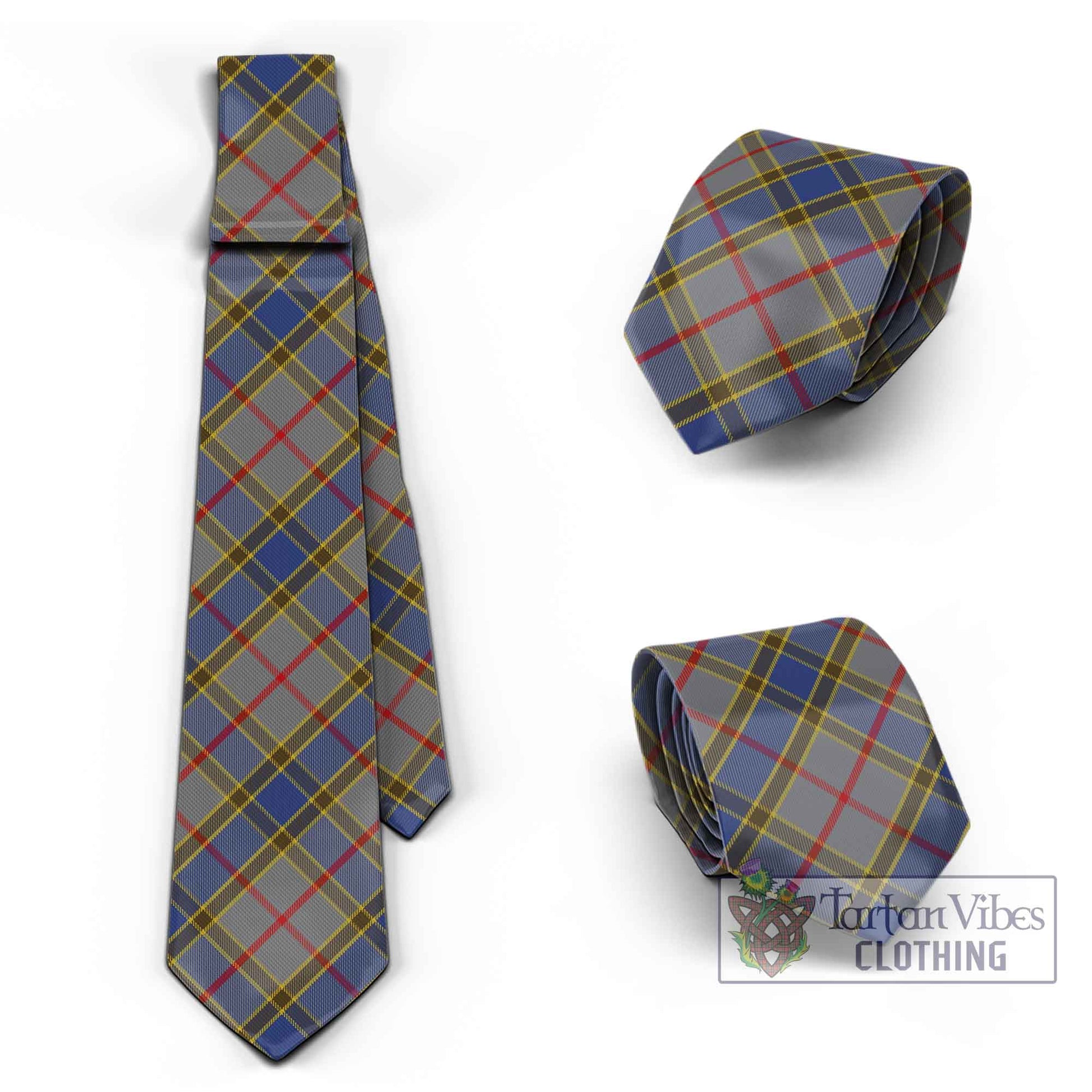 Tartan Vibes Clothing Balfour Tartan Classic Necktie Cross Style