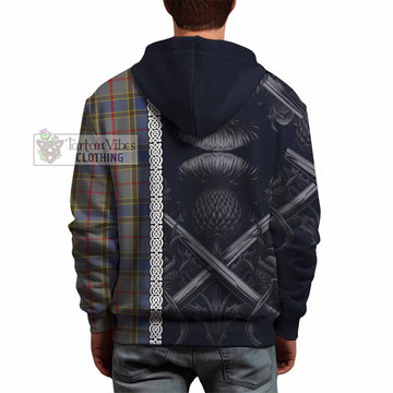 Balfour Tartan Hoodie with Family Crest Cross Sword Thistle Celtic Vibes