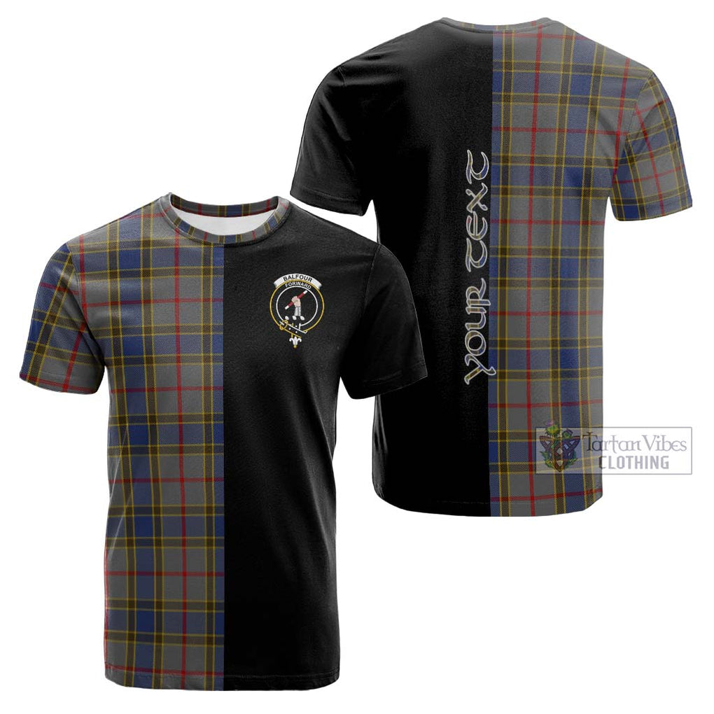 Tartan Vibes Clothing Balfour Tartan Cotton T-shirt with Family Crest and Half Of Me Style