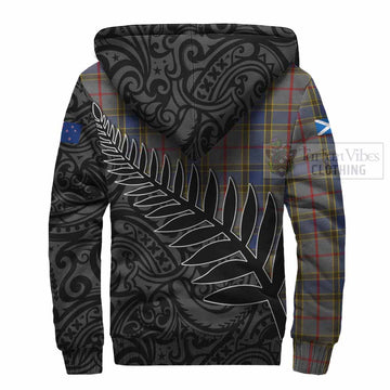 Balfour Crest Tartan Sherpa Hoodie with New Zealand Silver Fern Half Style