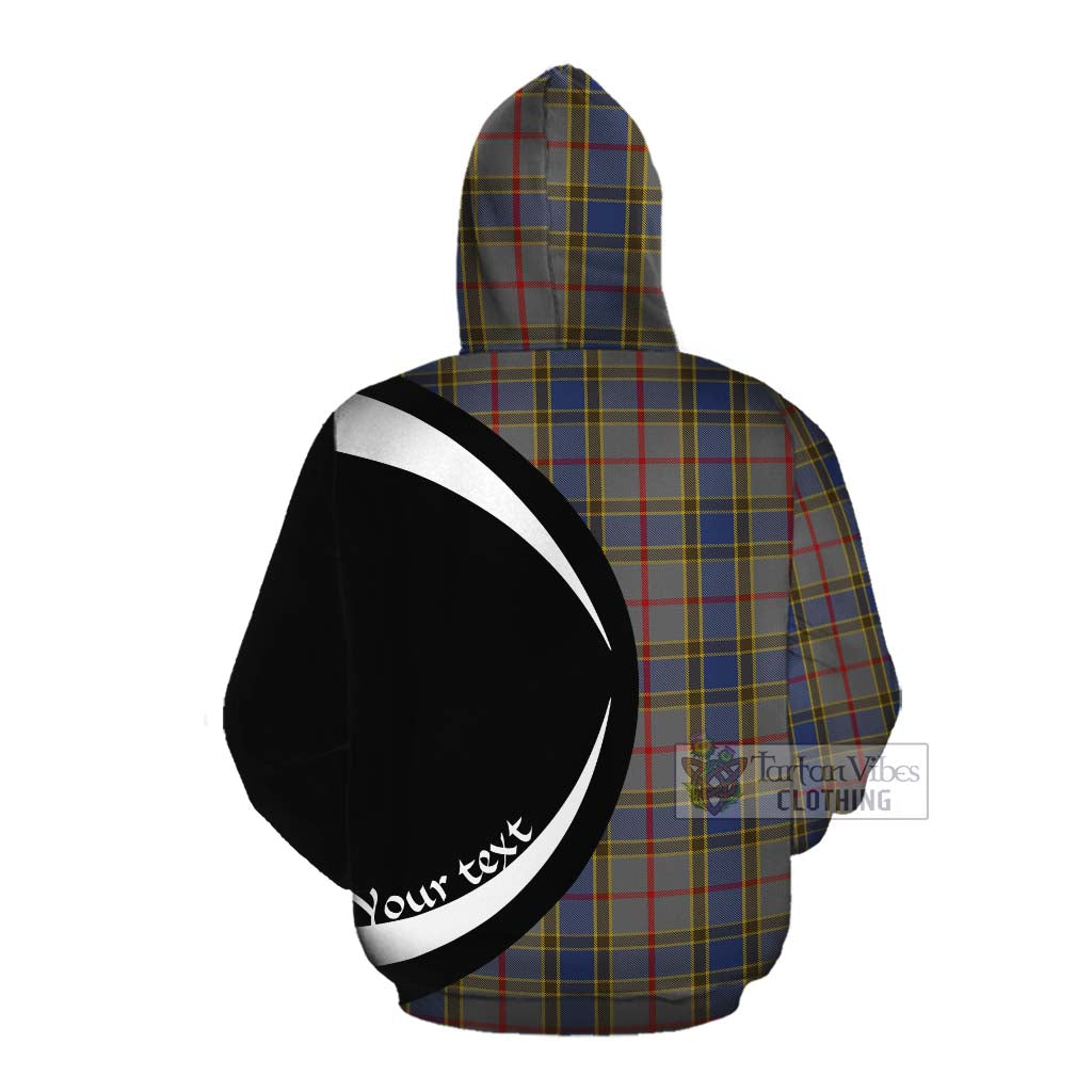 Tartan Vibes Clothing Balfour Tartan Cotton Hoodie with Family Crest Circle Style