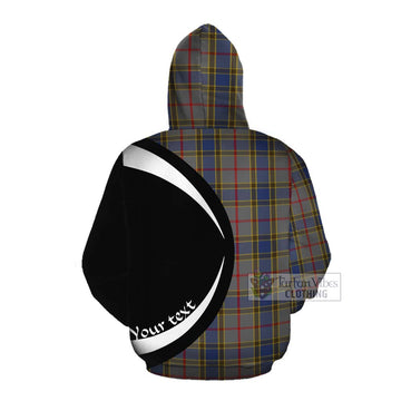 Balfour Tartan Cotton Hoodie with Family Crest Circle Style